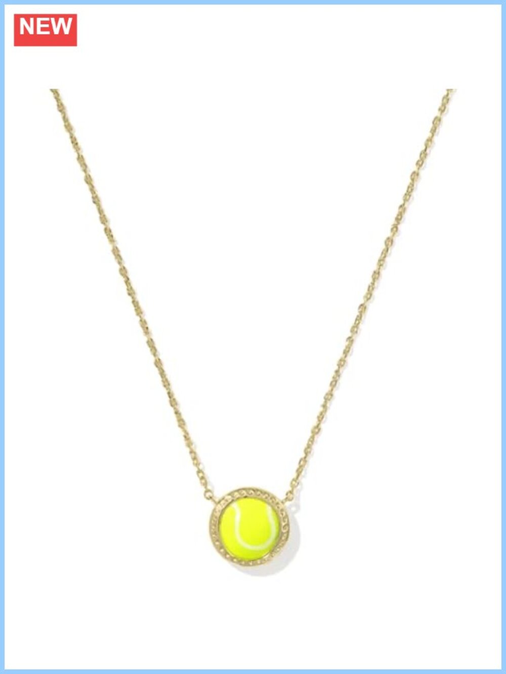 14k Yellow Gold Over Brass Chartreuse Magnesite Tennis Pendant Necklace 19"
